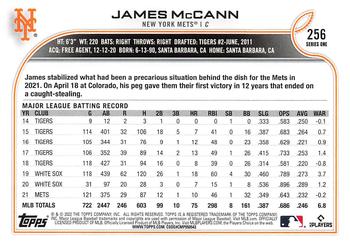 2022 Topps #256 James McCann Back