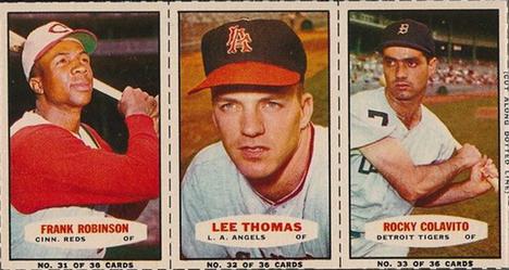 1963 Bazooka - Panels #31-33 Frank Robinson / Lee Thomas / Rocky Colavito Front