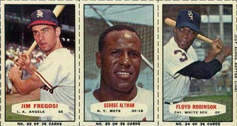 1964 Bazooka - Bazooka Panels #22-24 Jim Fregosi / George Altman / Floyd Robinson Front