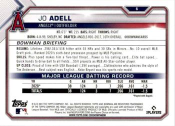 2021 Topps NSCC Bowman National Convention #6 Jo Adell Back