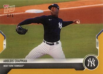 2021 Topps Now Road to Opening Day New York Yankees - Gold #OD-43 Aroldis Chapman Front