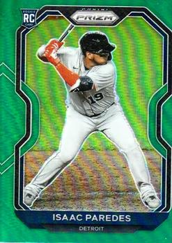 2021 Panini Prizm - Green Prizm #43 Isaac Paredes Front