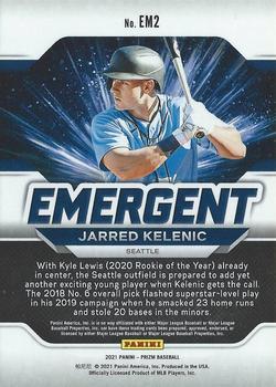 2021 Panini Prizm - Emergent #EM2 Jarred Kelenic Back