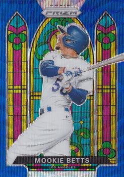 2021 Panini Prizm - Stained Glass Blue Wave Prizm #SG-2 Mookie Betts Front