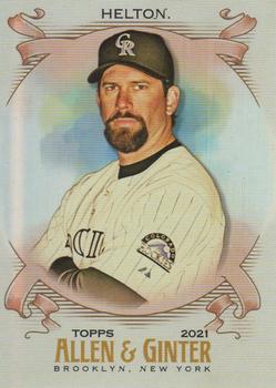 2021 Topps Allen & Ginter - Silver Portrait #330 Todd Helton Front