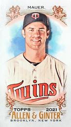 2021 Topps Allen & Ginter - Mini No Card Number #NNO Joe Mauer Front
