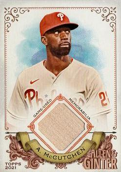 2021 Topps Allen & Ginter - Full-Size Relics A #AGA-AM Andrew McCutchen Front