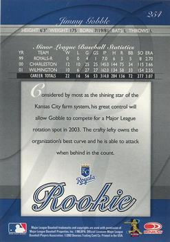 2002 Donruss The Rookies - 2002 Donruss Elite Extra Edition #254 Jimmy Gobble Back