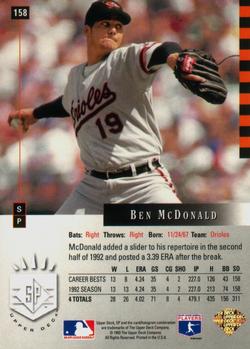 1993 SP #158 Ben McDonald Back