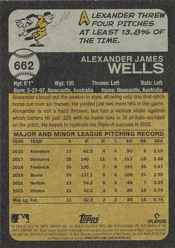 2022 Topps Heritage #662 Alexander Wells Back