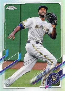 2021 Topps Chrome - Refractor #86 Lorenzo Cain Front