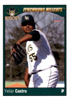 2011 Choice Lynchburg Hillcats #04 Yeliar Castro Front