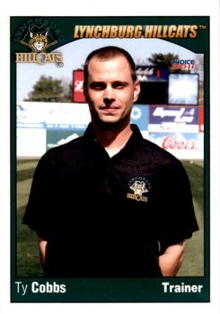 2011 Choice Lynchburg Hillcats #30 Ty Cobbs Front