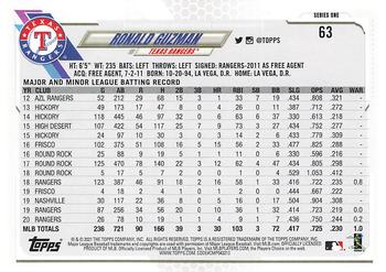 2021 Topps - 582 Montgomery #63 Ronald Guzman Back