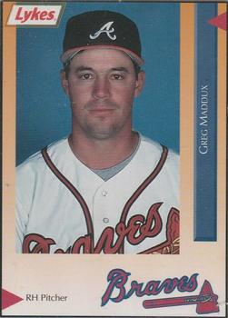 1994 Lykes Atlanta Braves #NNO Greg Maddux Front