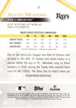 2021 Topps Gold Label - Class 3 #23 Austin Meadows Back