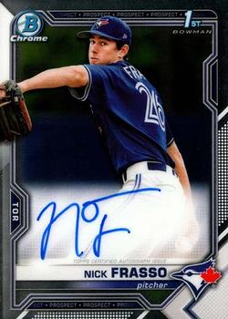 2021 Bowman Chrome - Prospect Autographs #CPA-NF Nick Frasso Front