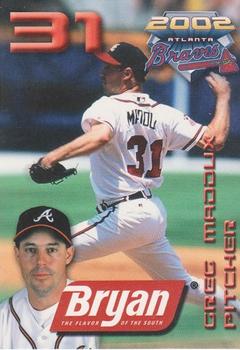 2002 Bryan Atlanta Braves #NNO Greg Maddux Front