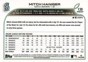 2022 Topps Opening Day #130 Mitch Haniger Back