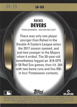 2021 Bowman Sterling - Sterling Recollections Blue Refractor #SR-RD Rafael Devers Back