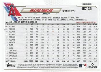 2021 Topps Update - Rainbow Foil #US130 Dexter Fowler Back