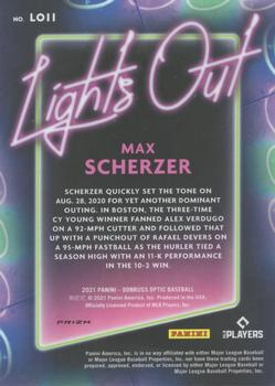 2021 Donruss Optic - Lights Out Holo #LO11 Max Scherzer Back