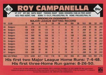 2021 Topps Update - 1986 Topps Baseball 35th Anniversary #86B-20 Roy Campanella Back