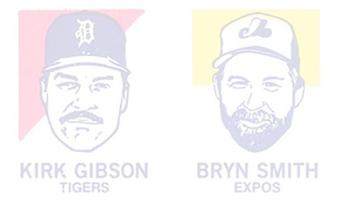 1986 O-Pee-Chee Tattoos - Standard-Sized Panels #NNO Bryn Smith / Kirk Gibson Back