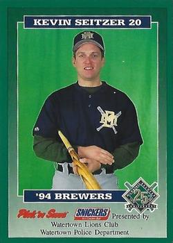 1994 Milwaukee Brewers Police - Watertown Lions Club, Watertown Police Department #NNO Kevin Seitzer Front