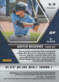 2021 Panini Mosaic - Reactive Blue #39 Austin Meadows Back