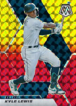 2021 Panini Mosaic - Choice Fusion Red & Yellow #62 Kyle Lewis Front