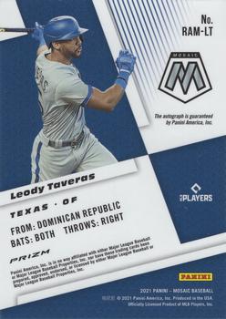 2021 Panini Mosaic - Rookie Autographs Mosaic #RAM-LT Leody Taveras Back