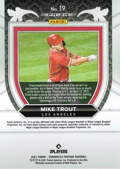 2021 Panini Chronicles - Crusade Blue Velocity #19 Mike Trout Back