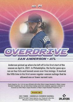 2021 Panini Chronicles - Overdrive #14 Ian Anderson Back