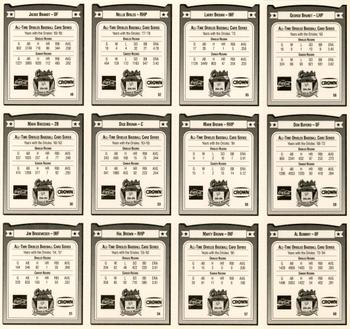 1991 Crown/Coca-Cola Baltimore Orioles - Panels #49-60 Jackie Brandt / Marv Breeding / Jim Brideweser / Nellie Briles / Dick Brown / Hal Brown / Larry Brown / Mark Brown / Marty Brown / George Brunet / Don Buford / Al Bumbry Back