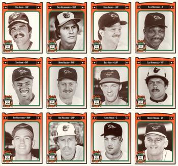 1991 Crown/Coca-Cola Baltimore Orioles - Panels #193-204 Ellie Hendricks / Leo Hernandez / Whitey Herzog / Kevin Hickey / Billy Hoeft / Chris Hoiles / Fred Holdsworth / Brian Holton / Ken Holtzman / Don Hood / Sam Horn / Art Houtteman Front