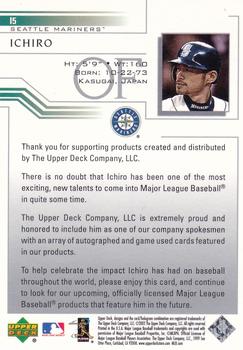 2002 Upper Deck - Ichiro Wholesale Distributor Promos #I5 Ichiro Back