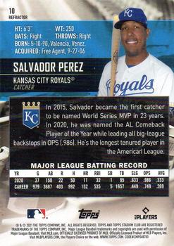 2021 Stadium Club Chrome - Refractor #10 Salvador Perez Back