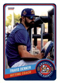 2021 Choice Amarillo Sod Poodles #34 Travis Denker Front