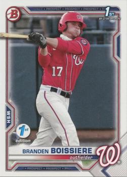 2021 Bowman Draft 1st Edition #BD-156 Branden Boissiere Front