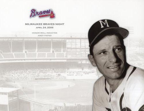 2006 Milwaukee Brewers Milwaukee Braves Night SGA #NNO Andy Pafko Front