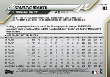 2020 Topps - Celebration of the Decades #183 Starling Marte Back