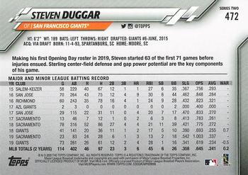 2020 Topps - Celebration of the Decades #472 Steven Duggar Back