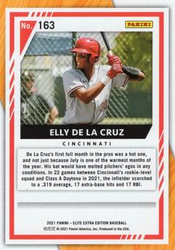 2021 Panini Elite Extra Edition - Pink #163 Elly De La Cruz Back