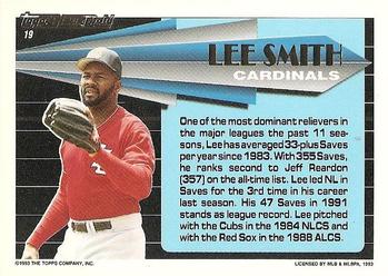 1993 Topps - Black Gold #19 Lee Smith Back