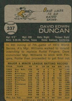 2022 Topps Heritage - 50th Anniversary Buybacks #337 Dave Duncan Back