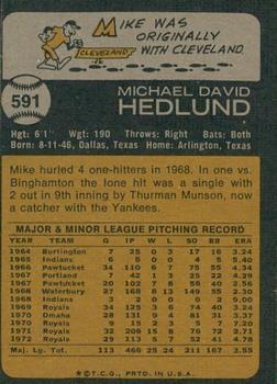 2022 Topps Heritage - 50th Anniversary Buybacks #591 Mike Hedlund Back