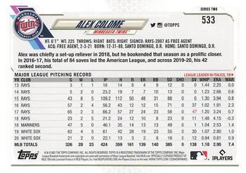 2021 Topps - Employee Edition #533 Alex Colome Back