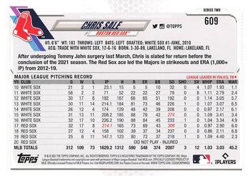 2021 Topps - Employee Edition #609 Chris Sale Back