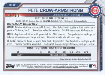 2021 Bowman Draft - Green #BD-12 Pete Crow-Armstrong Back